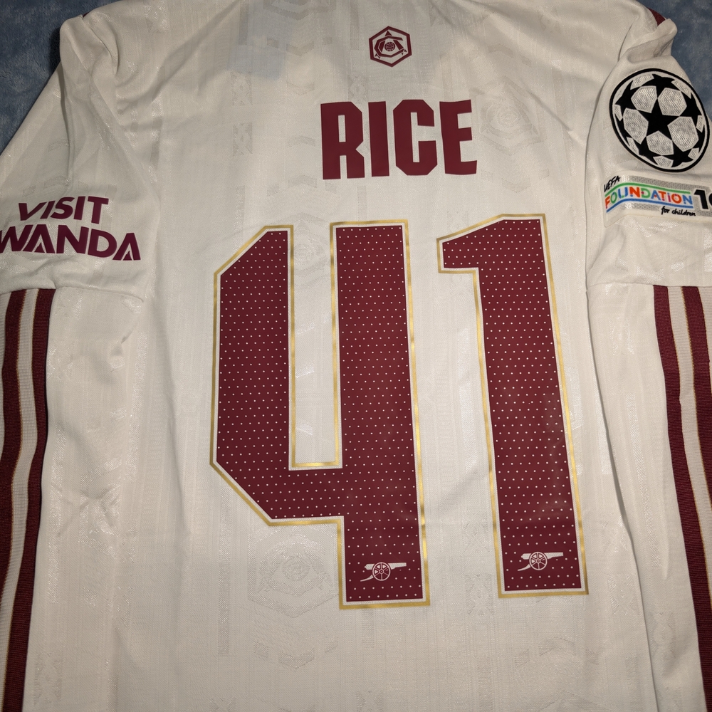 Arsenal Long Sleeve Jersey 25/26 Third Declan Rice #41